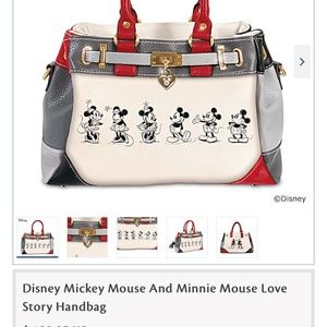 Bradford Exchange Disney Mickey and Minnie love story Handbag